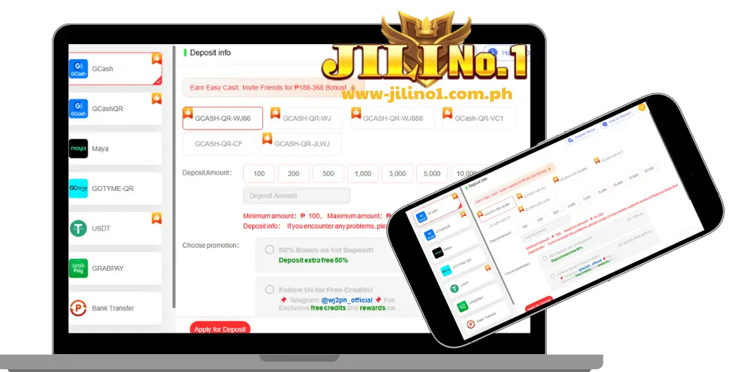 How to Deposit Money at Jilino1