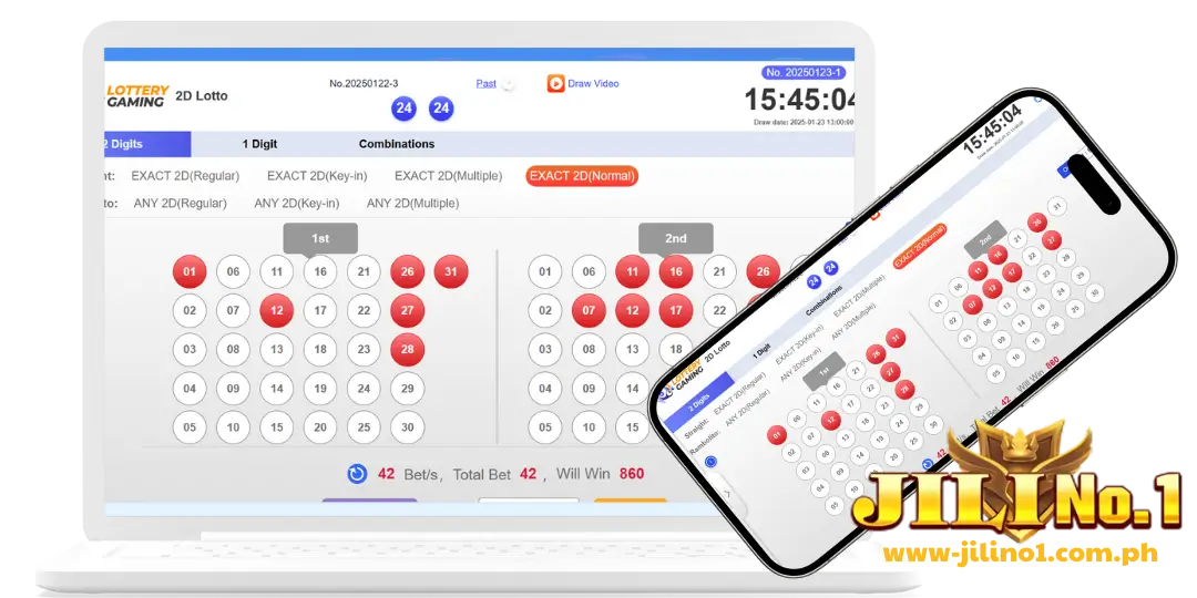 Game Interface of 2D Lottery Games at jilino1